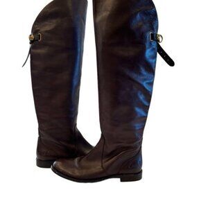 Coach Cheyenne Dark Brown over the knee or fold down Riding Boots 6 B